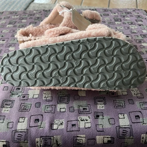 Birkenstock Papillio Arizona Big Buckle Teddy Shearling Sandal Size 38 - Picture 2 of 4